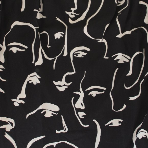 Zara Black and White Abstract Print Long Sleeve Blouse - Picture 5 of 7